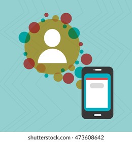 smartphone group online apps vector illustration eps 10