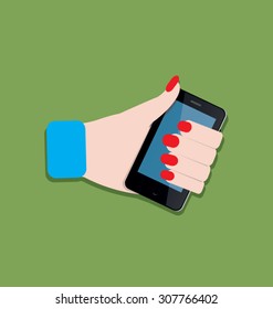 Smartphone in hand