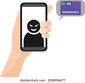 smartphone and hand bad man