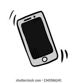 SmartPhone. Hand Drawn Doodle Icon.