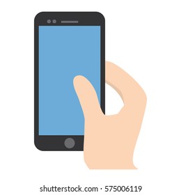 smartphone in the hand related icon, vector illustration