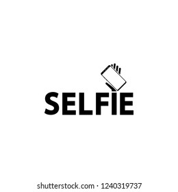 smartphone, hand, selfie vector icon for websites and mobile minimalistic flat design
