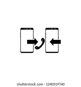smartphone, handset, arrow vector icon for websites and mobile minimalistic flat design