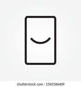 smartphone happy line icon design