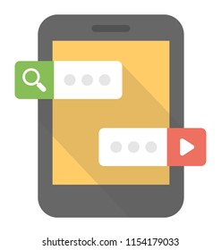 
A smartphone having open windows and tools over it, mobile web design 

