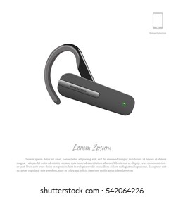 Smartphone headset. Cell phone accessories. Vector illustration