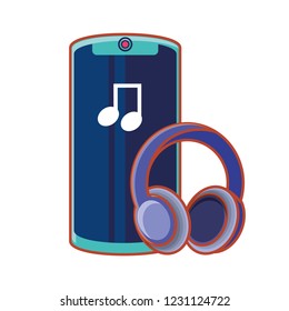 smartphone with headset icon