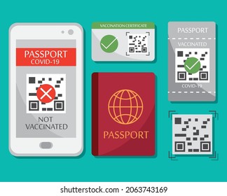smartphone health passport app icons