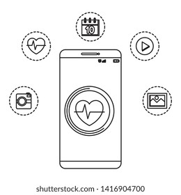 smartphone with heart cardio and applications