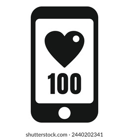 Smartphone heart rate icon simple vector. Healthy impact. Fear effect palpitation