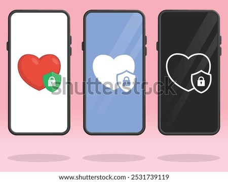 Smartphone Heart Shield Lock Insurance Protection