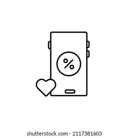 Smartphone, Helth Care Line Vector Icon. Diet Outline Vector Icon Smartphone, Helth Care