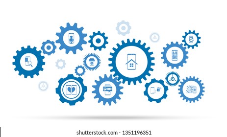 smartphone, home icon. From mobile concept set
