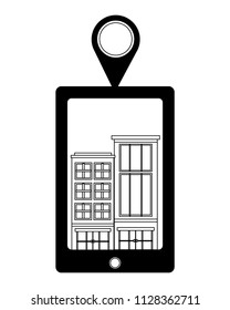 smartphone hotel gps location pointer application