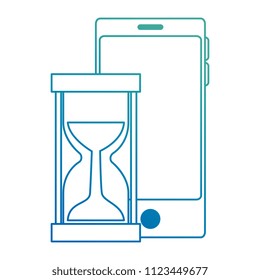 smartphone with hourglass icon