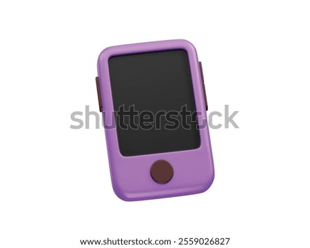 smartphone icon 3d render. Mobile icon illustration