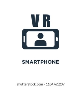 Smartphone icon. Black filled vector illustration. Smartphone symbol on white background. Can be used in web and mobile.