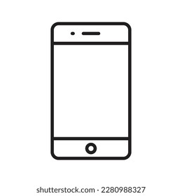 Icono de Smartphone Vector negro, Icono de teléfono móvil, icono de teléfono móvil