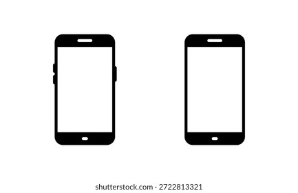 Icono de teléfono inteligente con pantalla en blanco. Símbolo del teléfono móvil y del teléfono celular