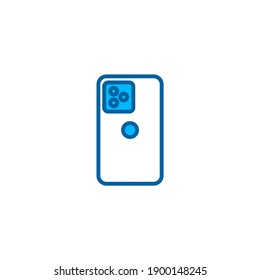 Smartphone icon in blue color style