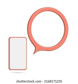 Smartphone icon and bubble speech vector illustration best for your property images