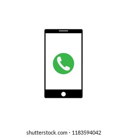 SmartPhone icon. Call sign. Vector illustration, flat design.