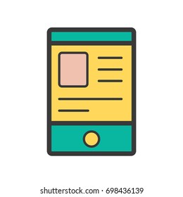 smartphone icon cartoon
