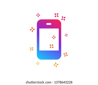 Smartphone icon. Cellphone or Phone sign. Ð¡ommunication Mobile device symbol. Dynamic shapes. Gradient design smartphone icon. Classic style. Vector