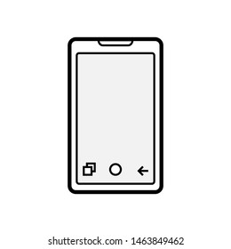 Smartphone Icon. Cellular Illustration As A Simple Vector Sign & Trendy Symbol for Design,  Websites, Presentation or Mobile Application. 