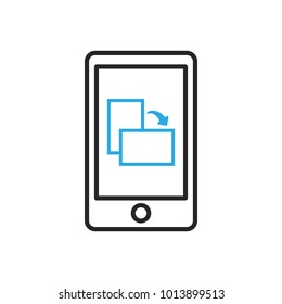 Smartphone icon. Change mobile display orientation. Vector illustration