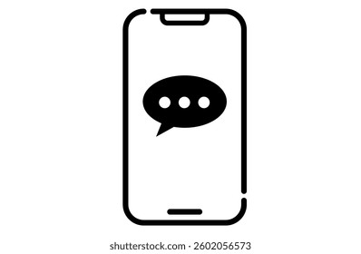 Smartphone icon chat, conversation, speech bubble
