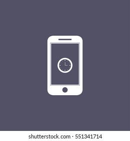 smartphone icon with clock