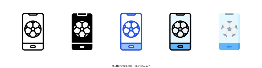 Coleção de Ícones do Smartphone com Vários Estilos