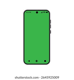 Smartphone Icon Collection – Vector Mobile Phone UI Elements for Web, App, and User Interface Design. detailed mobile phone template front view, mobile phone model.