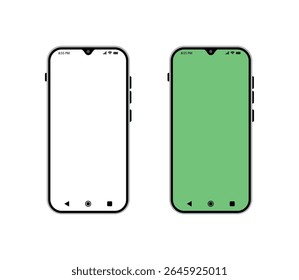 Smartphone Icon Collection – Vector Mobile Phone UI Elements for Web, App, and User Interface Design. detailed mobile phone template front view, mobile phone model.
