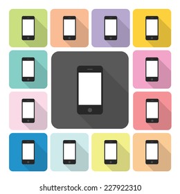 Smartphone Icon color set vector illustration.