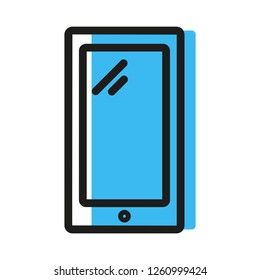 smartphone icon with color style