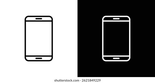 Smartphone icon concept stroke on white background