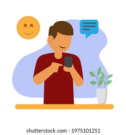 smartphone icon daily routine object illustration vector graphic