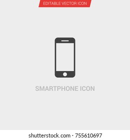 Smartphone icon dark grey new trendy flat style vector symbol