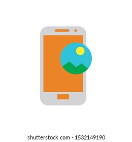 Smartphone icon design, Digital technology communication social media internet web and cellular theme Vector illustration