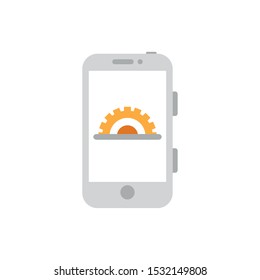 Smartphone icon design, Digital technology communication social media internet web and cellular theme Vector illustration