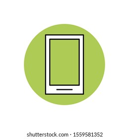 Smartphone icon design, Digital technology communication social media internet web and cellular theme Vector illustration