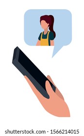 Smartphone icon design, Digital technology communication social media internet web and wireless theme Vector illustration