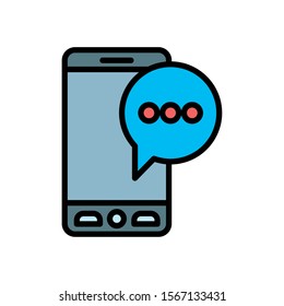 Smartphone icon design, Digital technology communication social media internet web and cellular theme Vector illustration