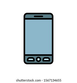 Smartphone icon design, Digital technology communication social media internet web and cellular theme Vector illustration