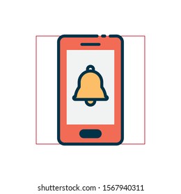 Smartphone icon design, Digital technology communication social media internet web and cellular theme Vector illustration