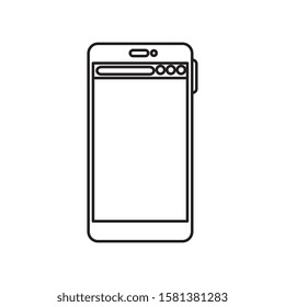 Smartphone icon design, Digital technology communication social media internet web and cellular theme Vector illustration