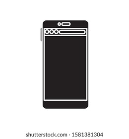 Smartphone icon design, Digital technology communication social media internet web and cellular theme Vector illustration