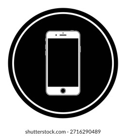 Smartphone Icon Design for Mobile Technology Concept